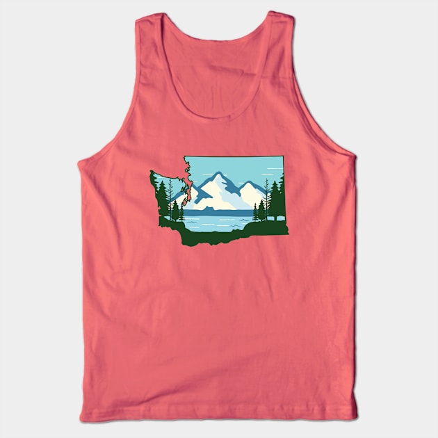 PNW Washington State Tank Top by happysquatch